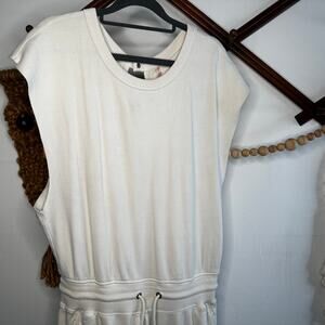 Free People Movement Throw and Go Cream Cotton Jumpsuit